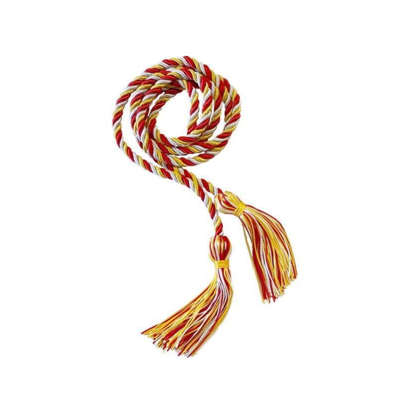 Gold, Red and White Intertwined Honor Cord - Graduation Seller