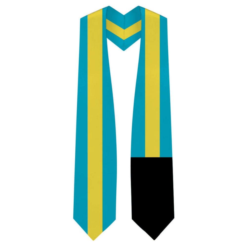 Bahamas Graduation Stole - Bahamas Flag Sash - Graduation Gown and Cap