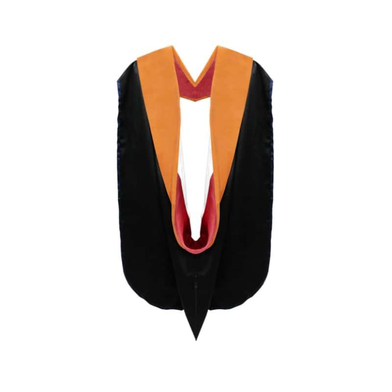 Doctor of PHD Nursing Hood - Red & White - Graduation Gown and Cap