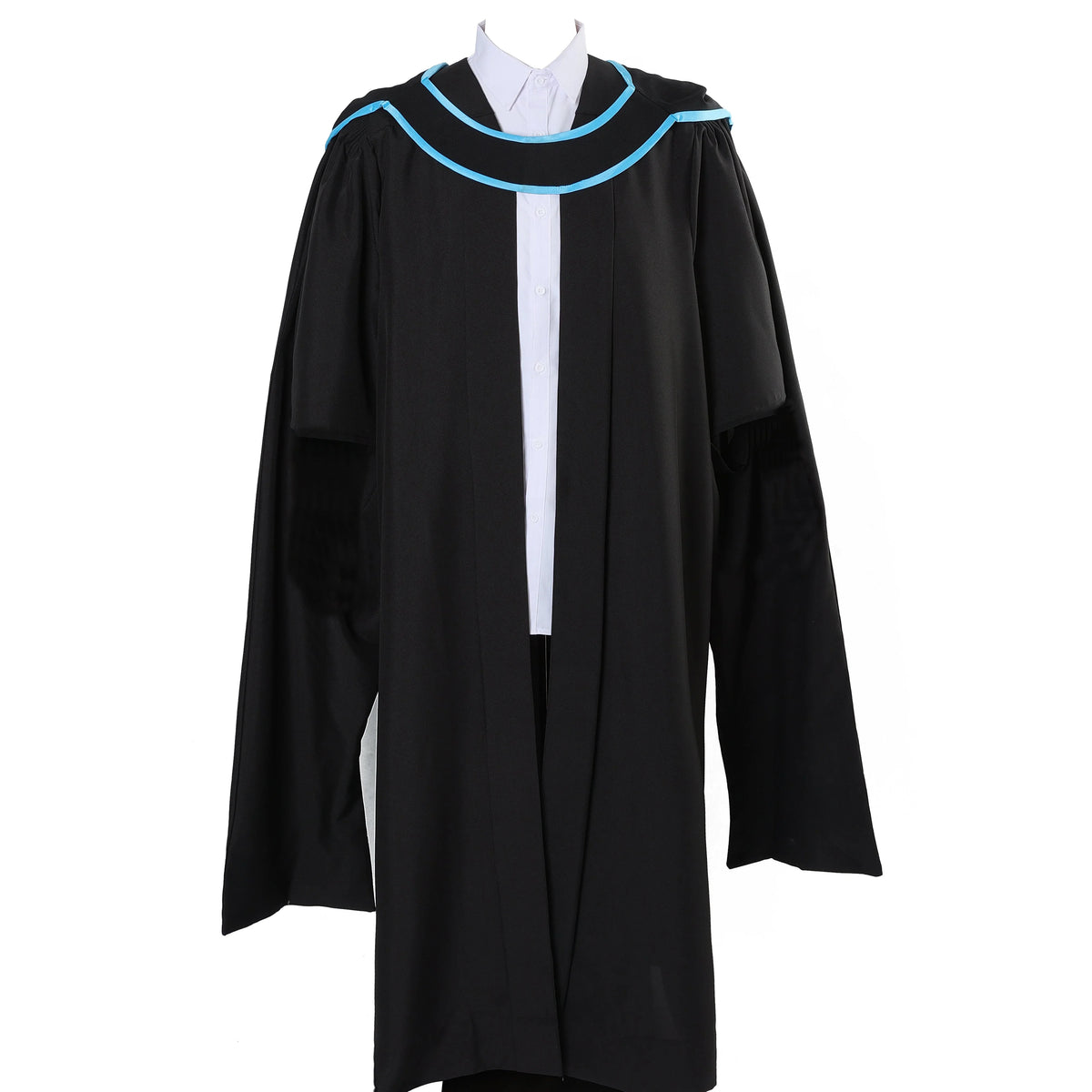 Premium Black Masters Graduation Gown - Deluxe Comfort & Style For Your Big Day