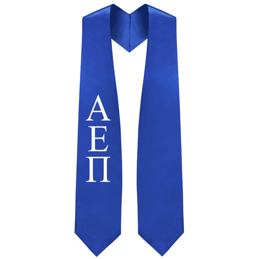 Alpha Epsilon Pi Greek Lettered Stole - Graduation Gown and Cap