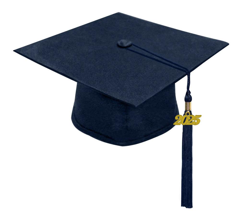 Matte Navy Blue High School Cap & Gown - Graduation Gown and Cap