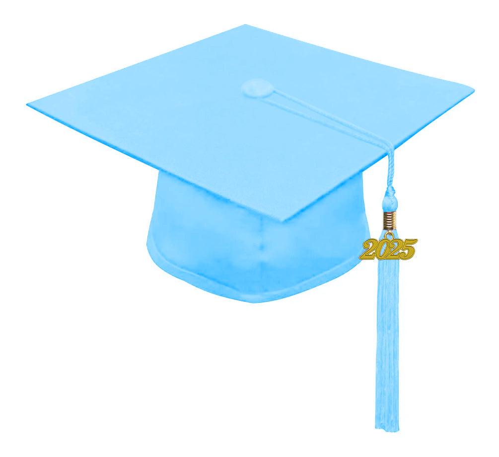 Matte Light Blue Kindergarten/Preschool Cap & Tassel - Graduation Gown and Cap