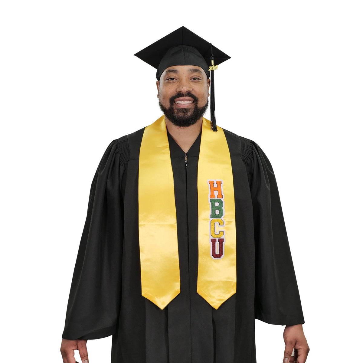 Gold HBCU Stoles - Graduation Gown and Cap