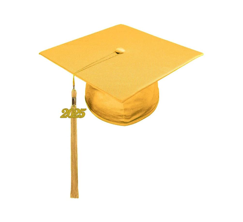 Shiny Antique Gold Junior High/Middle School Cap & Tassel - Graduation Gown and Cap