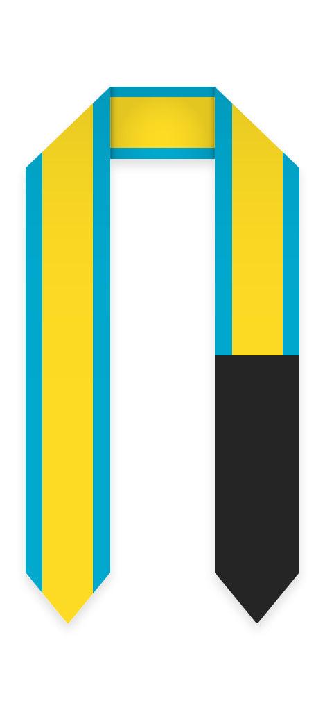 Bahamas Graduation Stole - Bahamas Flag Sash - Graduation Gown and Cap