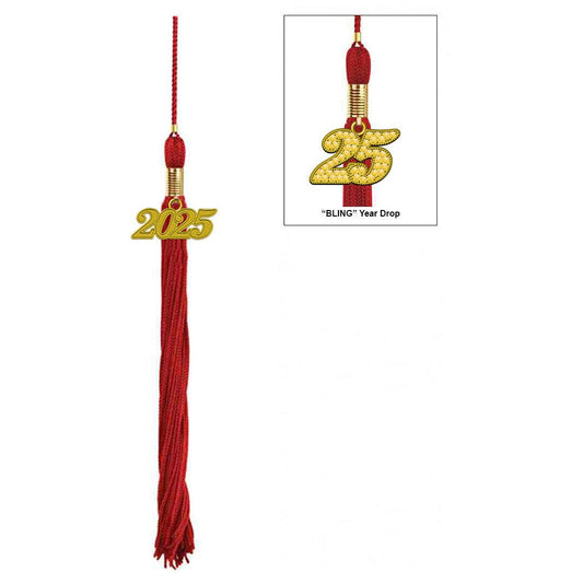 Matte Red Kindergarten/Preschool Cap & Tassel - Graduation Gown and Cap