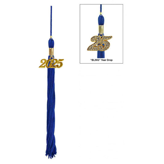 Shiny Royal Blue High School Cap & Tassel - Graduation Gown and Cap