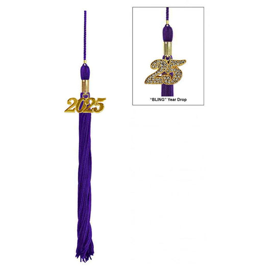 Shiny Purple High School Cap & Tassel - Graduation Gown and Cap