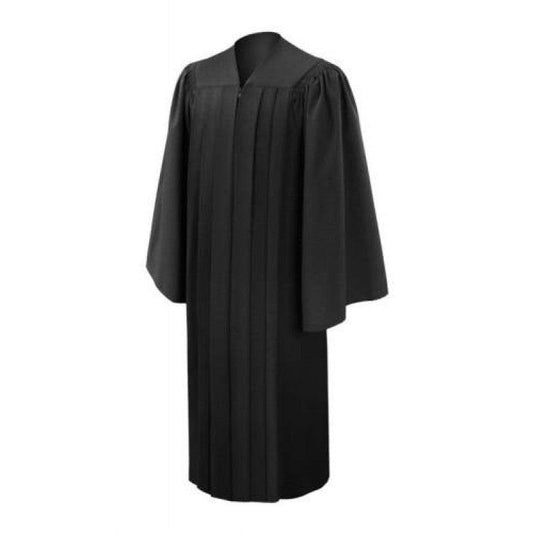 10 Deluxe Black Bachelors Graduation Cap, Gown & Hood Package - Graduation Gown and Cap
