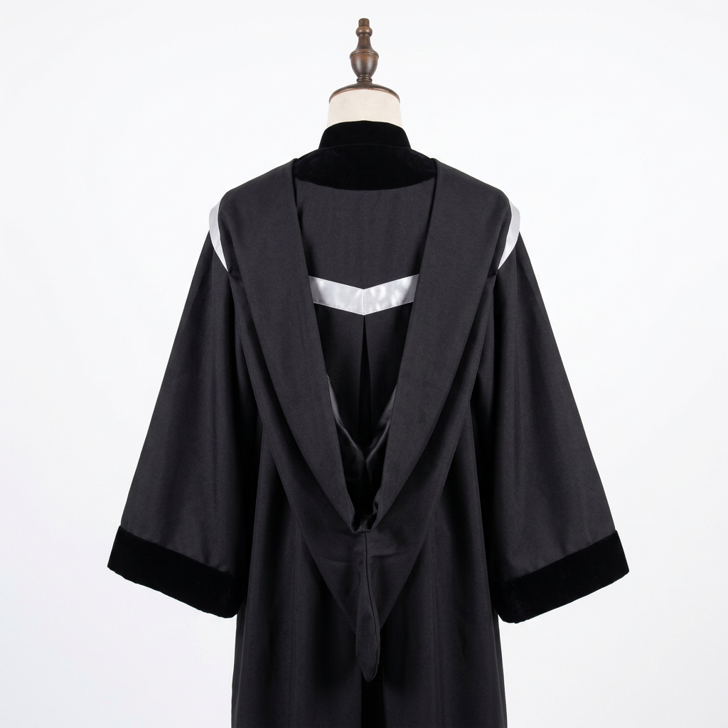 The Chinese University of Hong Kong CUHK Bachelor of Business Administration Graduation Regalia Studio Rear View Matching Tailoring Sample