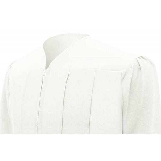 Matte White Bachelors Cap & Gown - Graduation Gown and Cap
