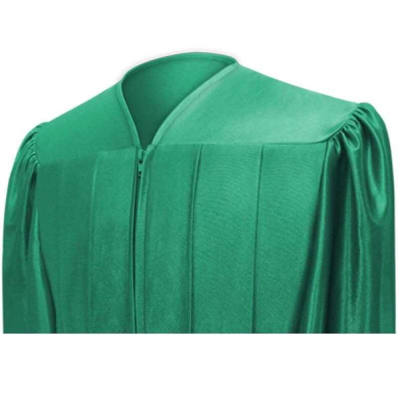 Shiny Emerald Green High School Cap & Gown - Graduation Gown and Cap