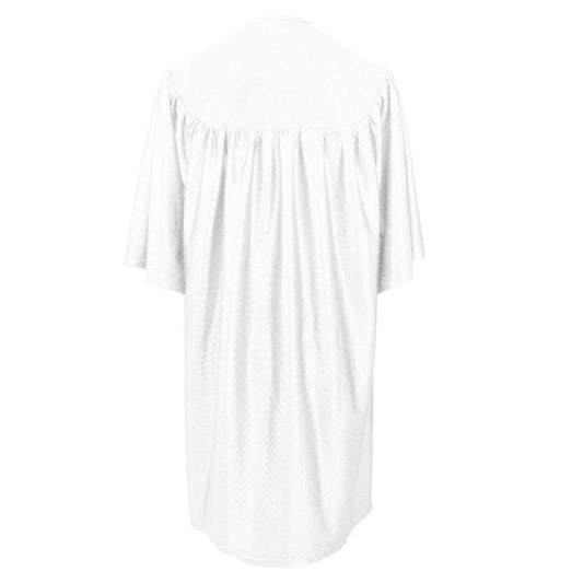 Shiny White Kindergarten/Preschool Cap & Gown - Graduation Gown and Cap