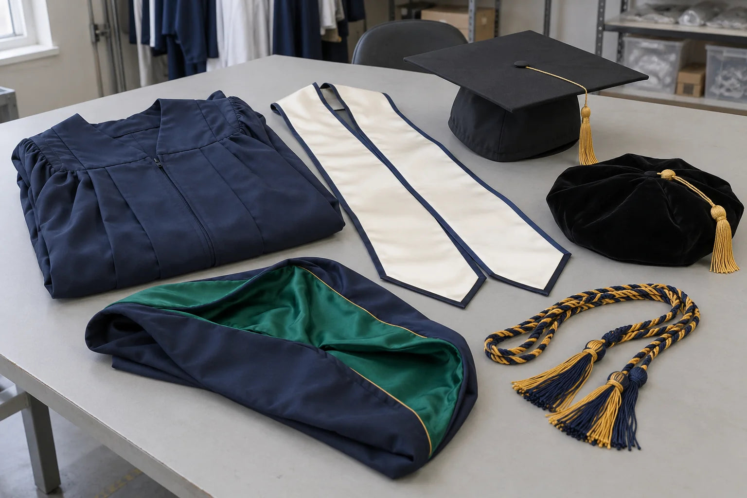 Illustrative academic apparel planning reference