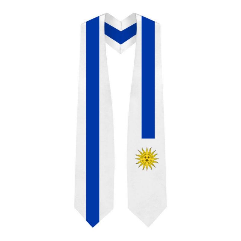 Uruguay Graduation Stole - Uruguayan Flag Sash - Graduation Gown and Cap