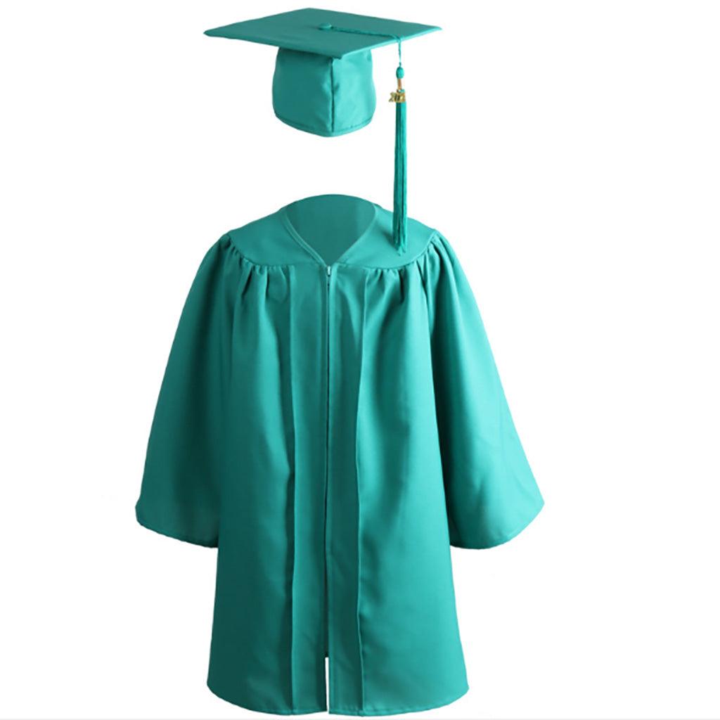 12 Colors Matte Kindergarten/Preschool Graduation Cap and Gown - Graduation Gown and Cap