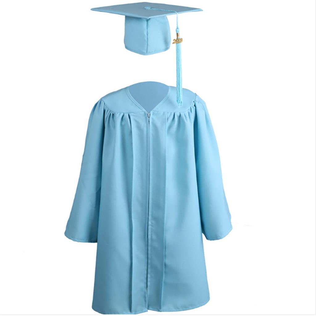 12 Colors Matte Kindergarten/Preschool Graduation Cap and Gown - Graduation Gown and Cap