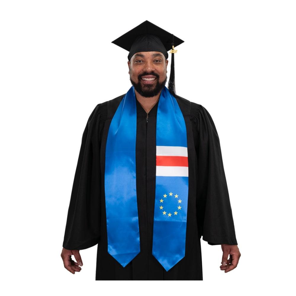 Cape Verde Graduation Stole - Cape Verde Flag Sash - Graduation Gown and Cap