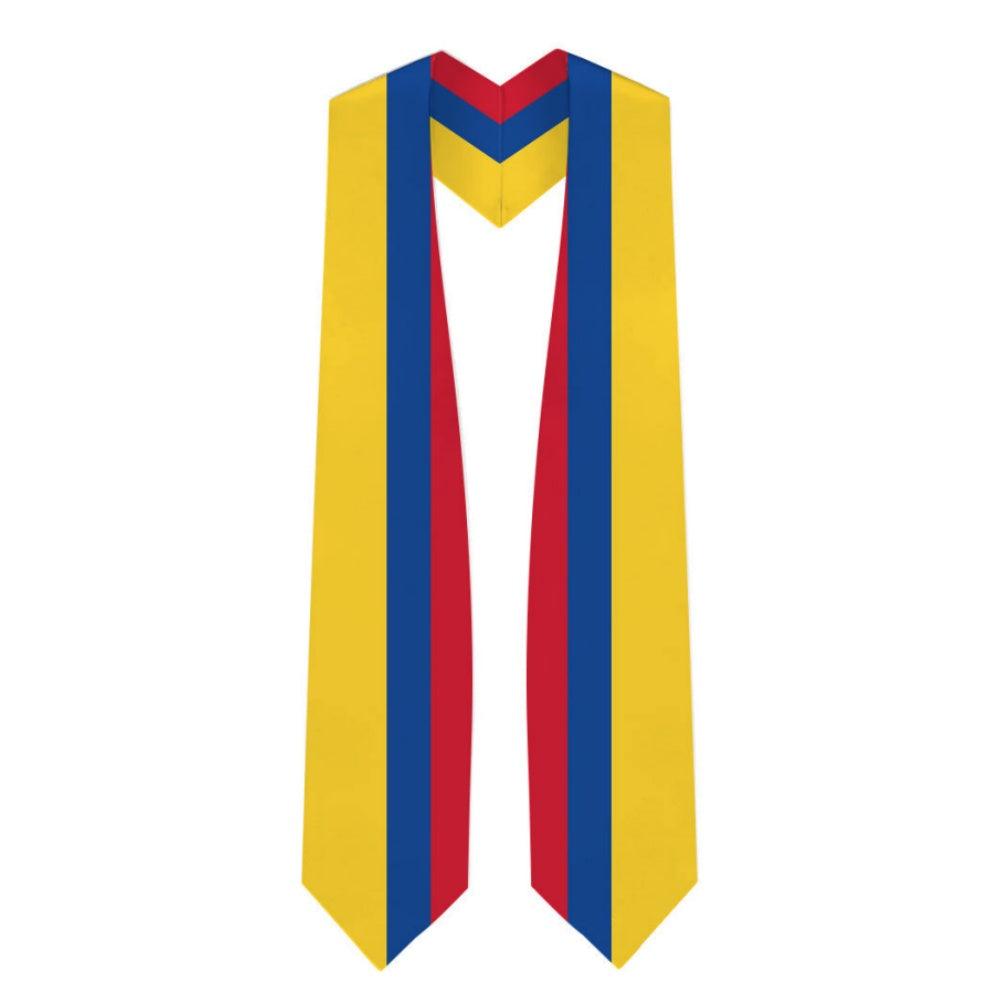 Colombia Graduation Stole - Colombia Flag Sash - Graduation Gown and Cap