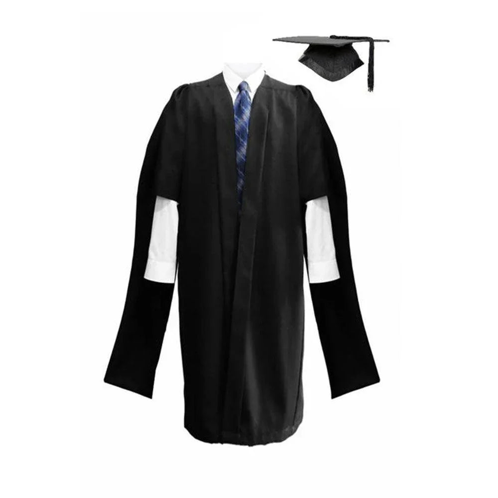 British Simple Bachelor's Graduation Dress Gown – Classic & Elegant Design - Graduation Gown and Cap