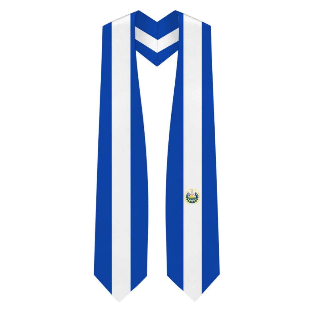 El Salvador Graduation Stole - El Salvadorian Flag Sash - Graduation Gown and Cap