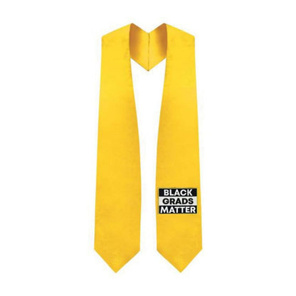 Gold BLACK GRADS MATTER Graduation Stole - Graduation Gown and Cap