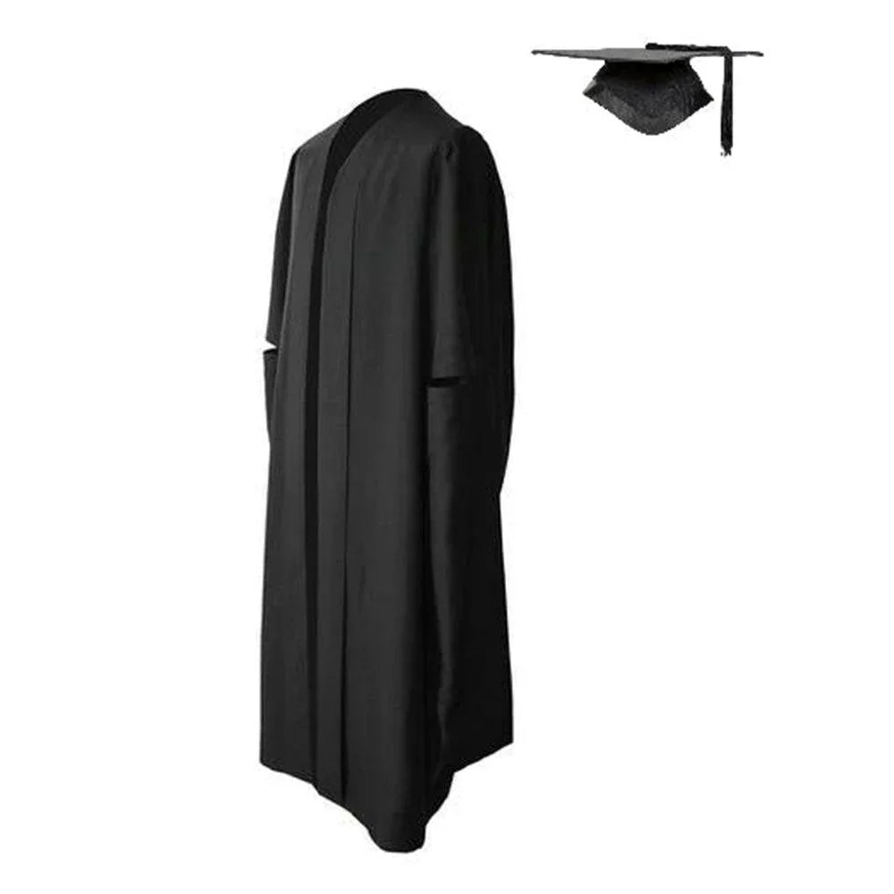 British Simple Bachelor's Graduation Dress Gown – Classic & Elegant Design - Graduation Gown and Cap