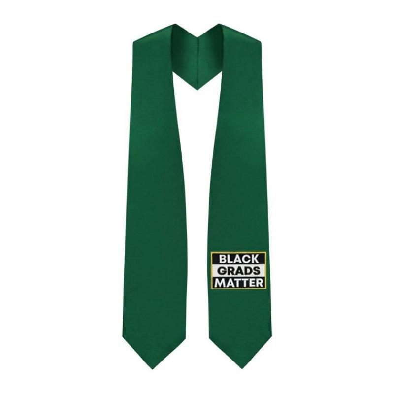 Hunter BLACK GRADS MATTER Graduation Stole - Graduation Gown and Cap