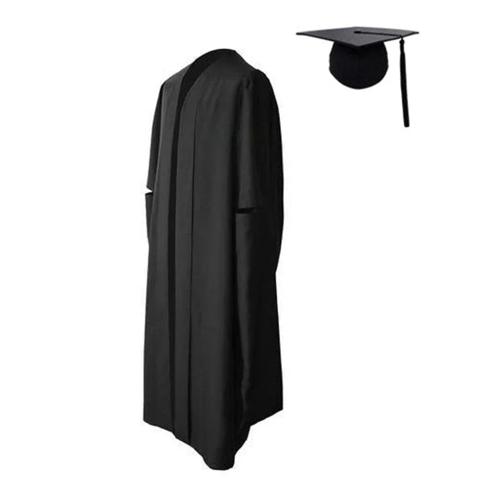 British Simple Bachelor's Graduation Dress Gown – Classic & Elegant Design - Graduation Gown and Cap