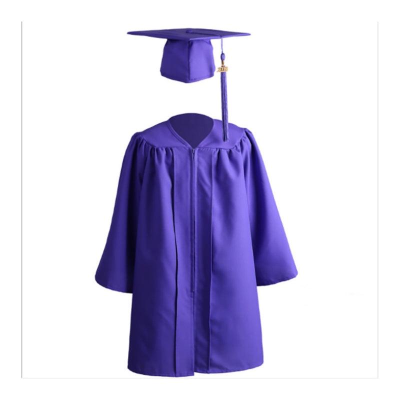 12 Colors Matte Kindergarten/Preschool Graduation Cap and Gown - Graduation Gown and Cap
