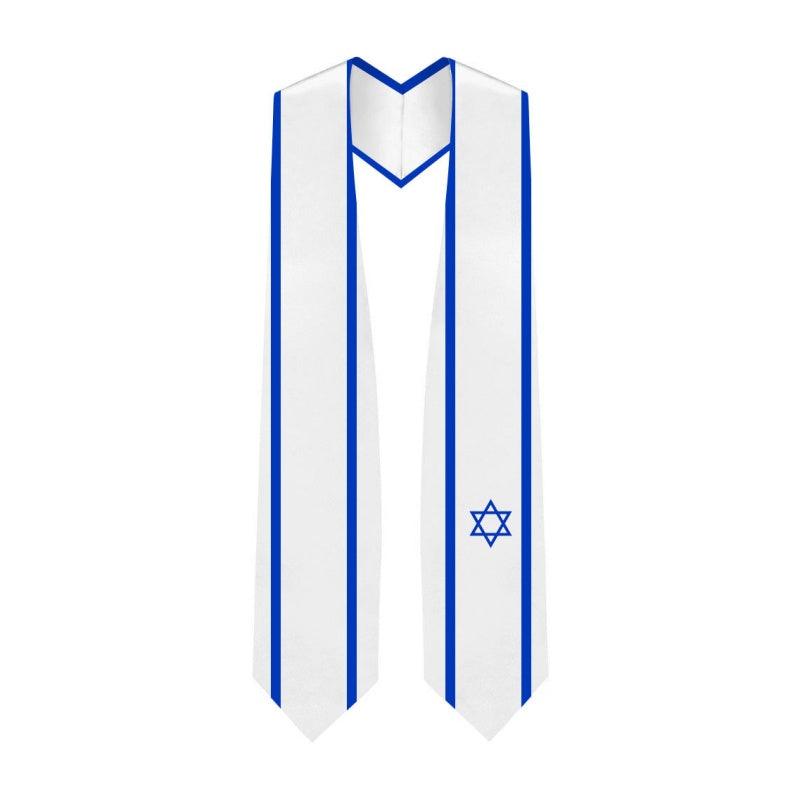 Israel Graduation Stole - Jewish Flag Sash - Graduation Gown and Cap