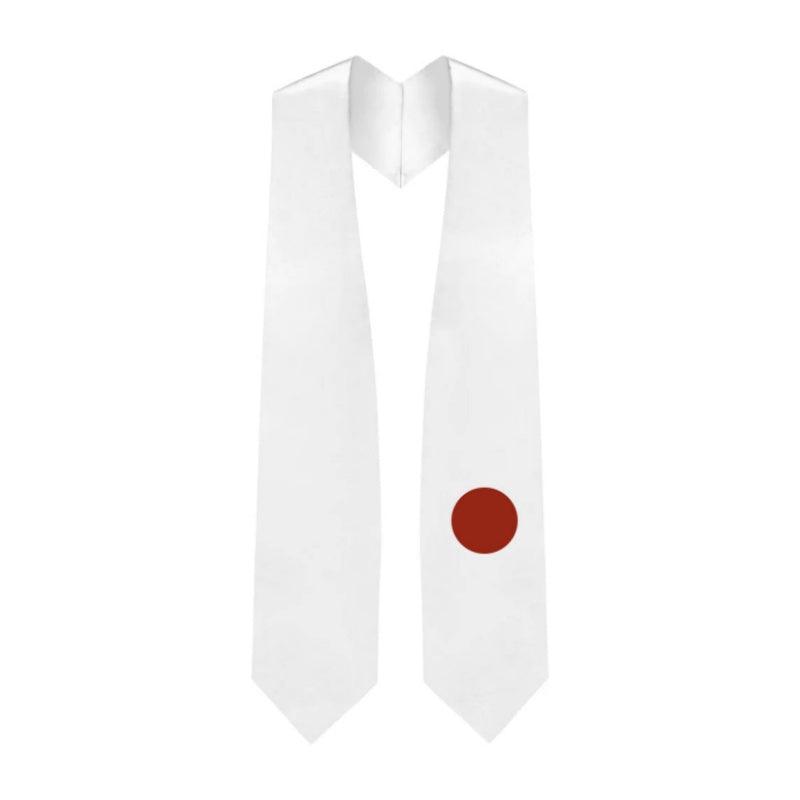 Japan Graduation Stole - Japanese Flag Sash - Graduation Gown and Cap