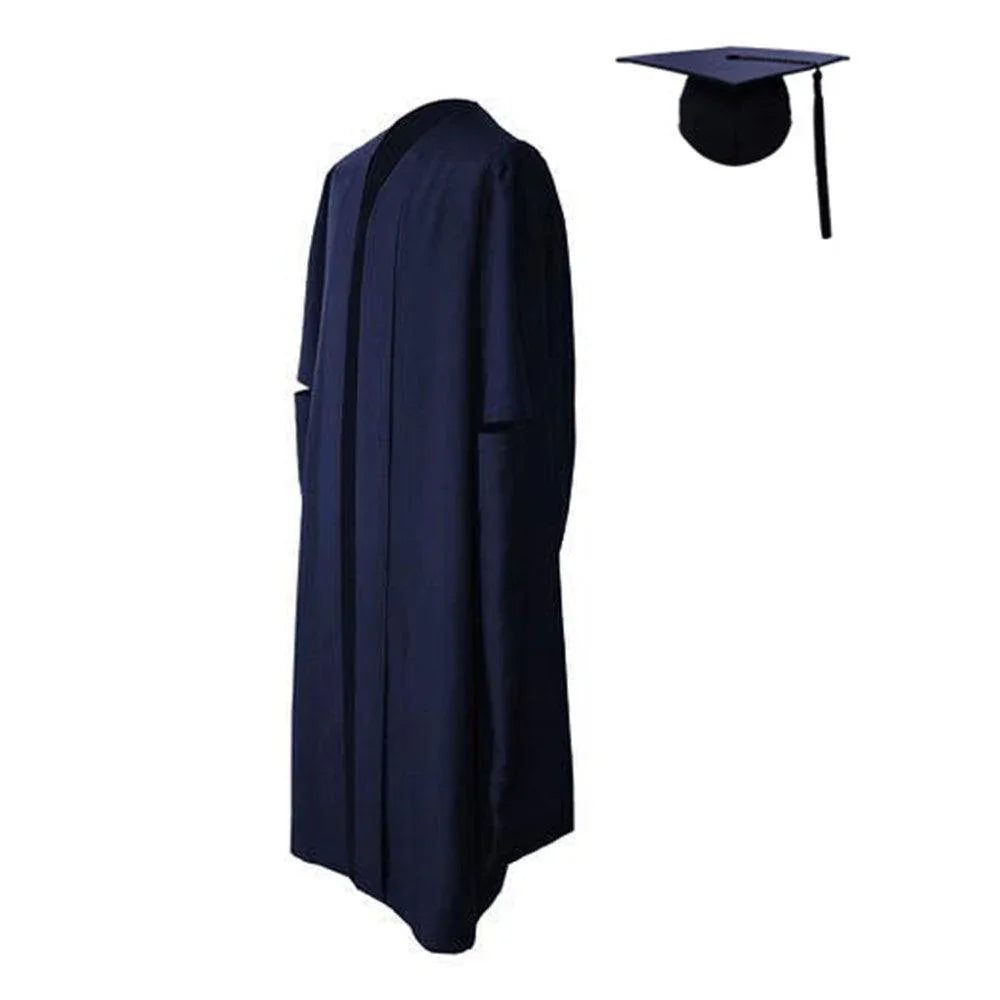 British Simple Bachelor's Graduation Dress Gown – Classic & Elegant Design - Graduation Gown and Cap