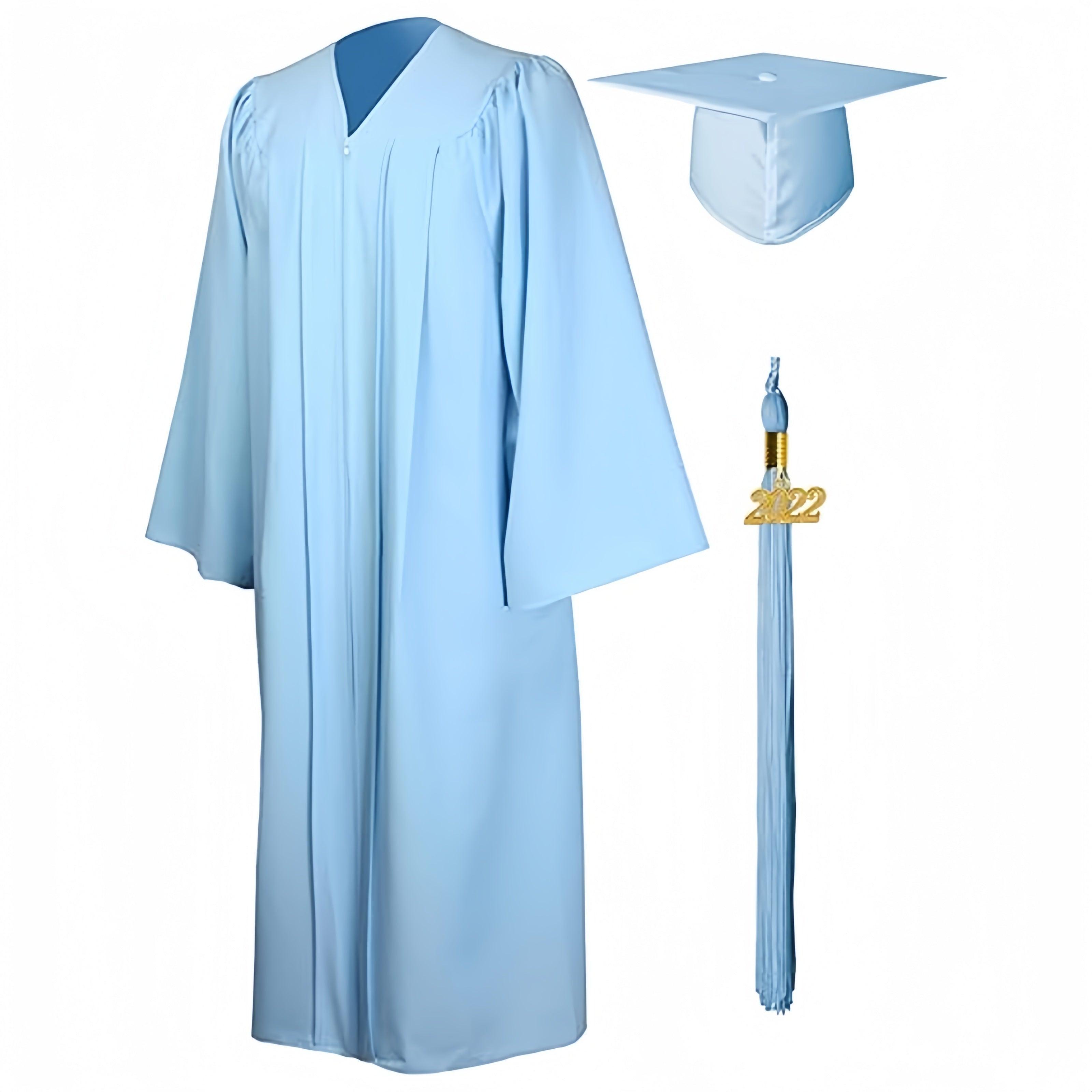12 Colors Matte Elementary Graduation Cap and Gown - Graduation Gown and Cap