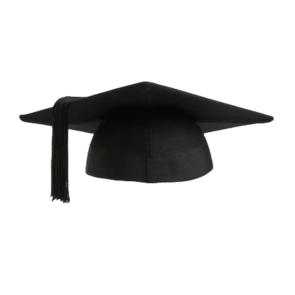 British High-End Bachelor and Master Hats – Premium Academic Headwear-Graduation Cap - Graduation Gown and Cap