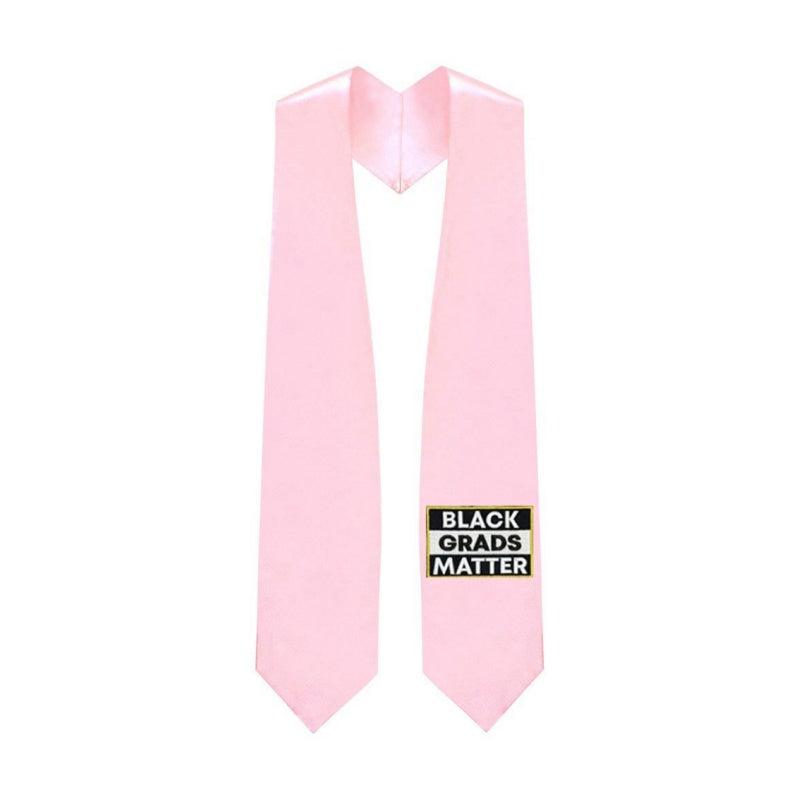 Pink BLACK GRADS MATTER Graduation Stole - Graduation Gown and Cap