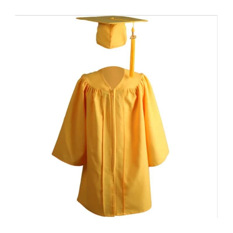 12 Colors Matte Kindergarten/Preschool Graduation Cap and Gown - Graduation Gown and Cap
