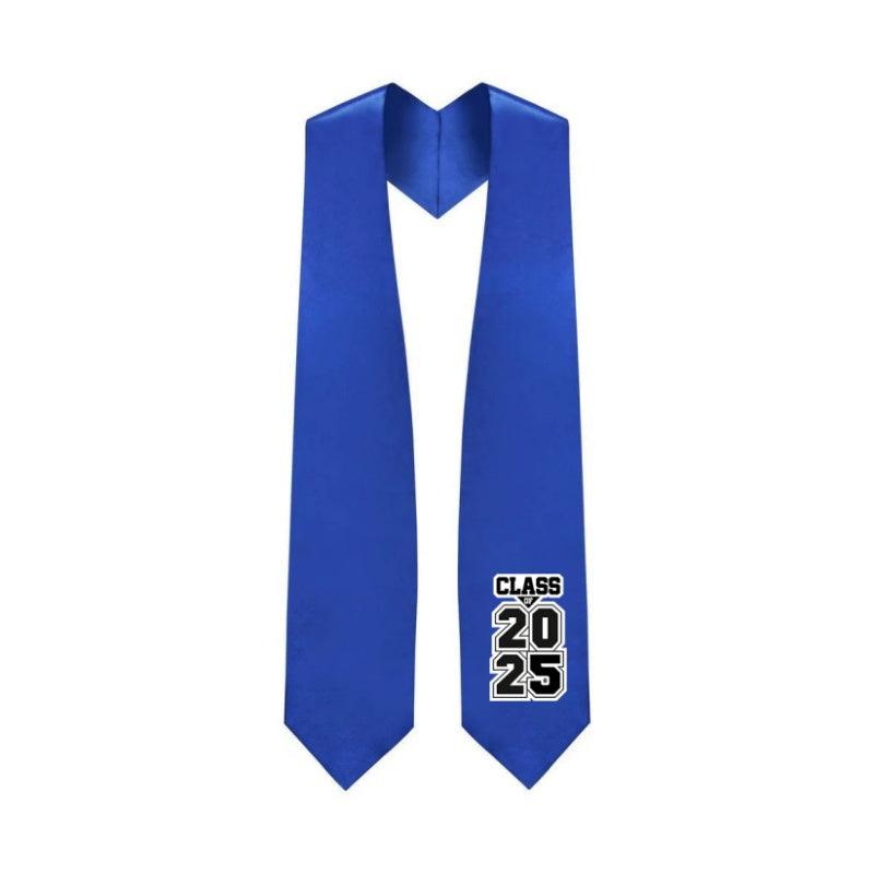 Royal Blue "Class of 2024/2025" Graduation Stole - Graduation Gown and Cap