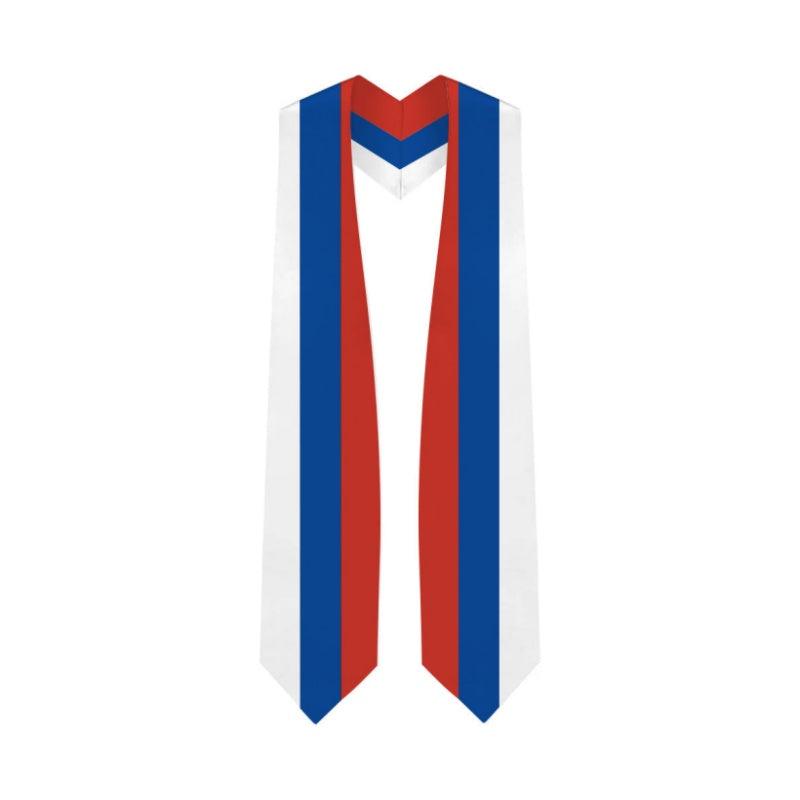Russia Graduation Stole - Russian Flag Sash - Graduation Gown and Cap