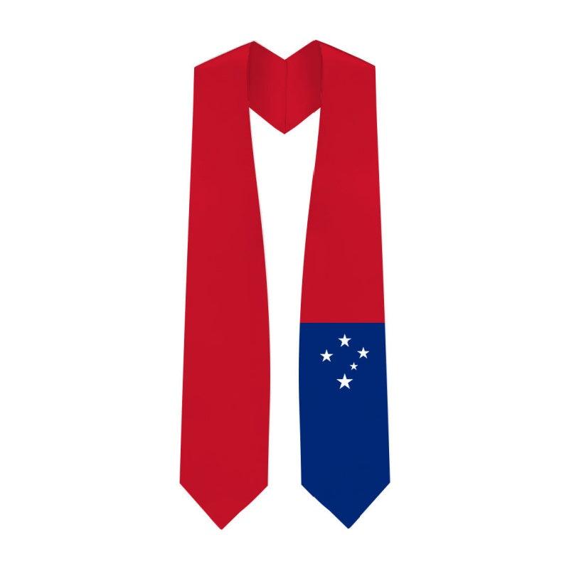 Samoa Graduation Stole - Samoan Flag Sash - Graduation Gown and Cap