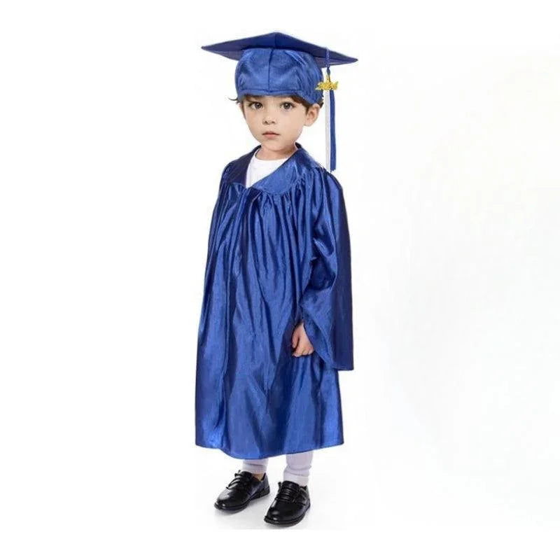 12 Colors Shiny Kindergarten/Preschool Graduation Cap and Gown - Graduation Gown and Cap