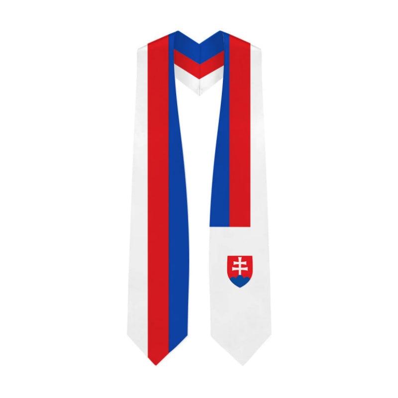 Slovakia Graduation Stole - Slovakian Flag Sash - Graduation Gown and Cap