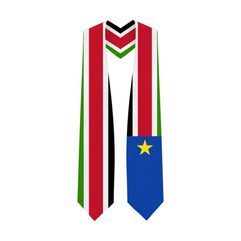 South Sudan Graduation Stole - South Sudan Flag Sash - Graduation Gown and Cap