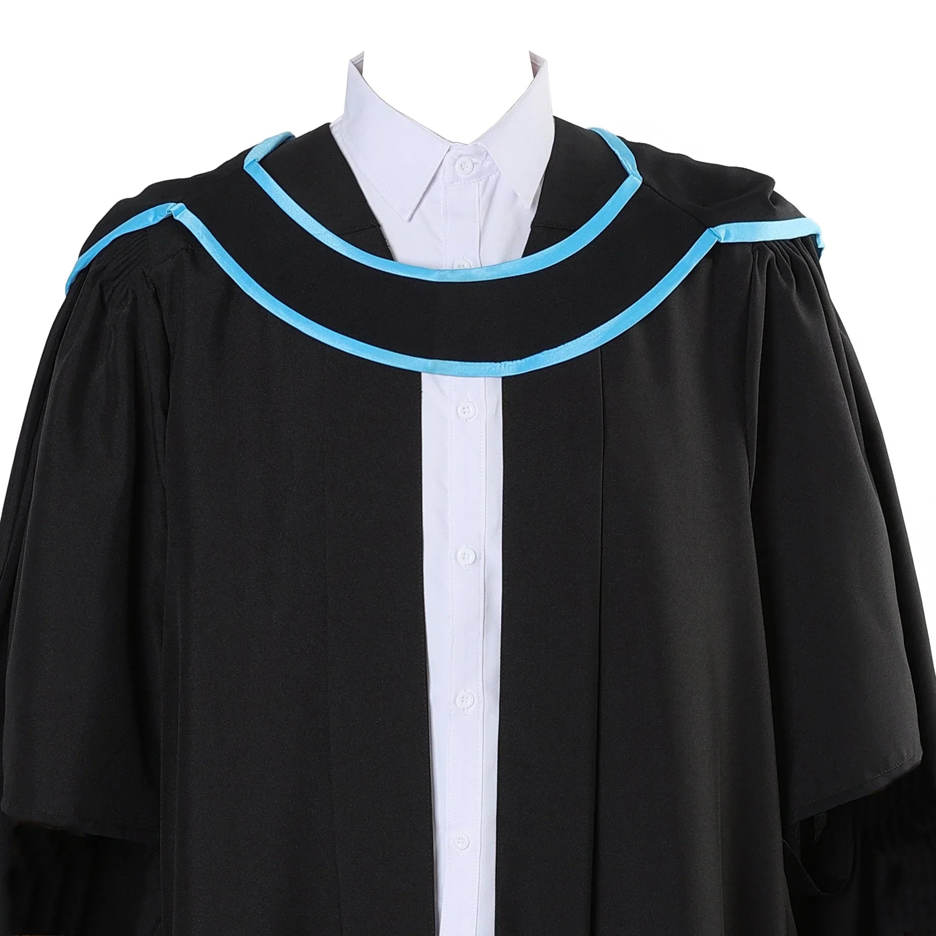 British Deluxe Master's Clothing Set – Graduation Gown, Headgear & Hat - Graduation Gown and Cap