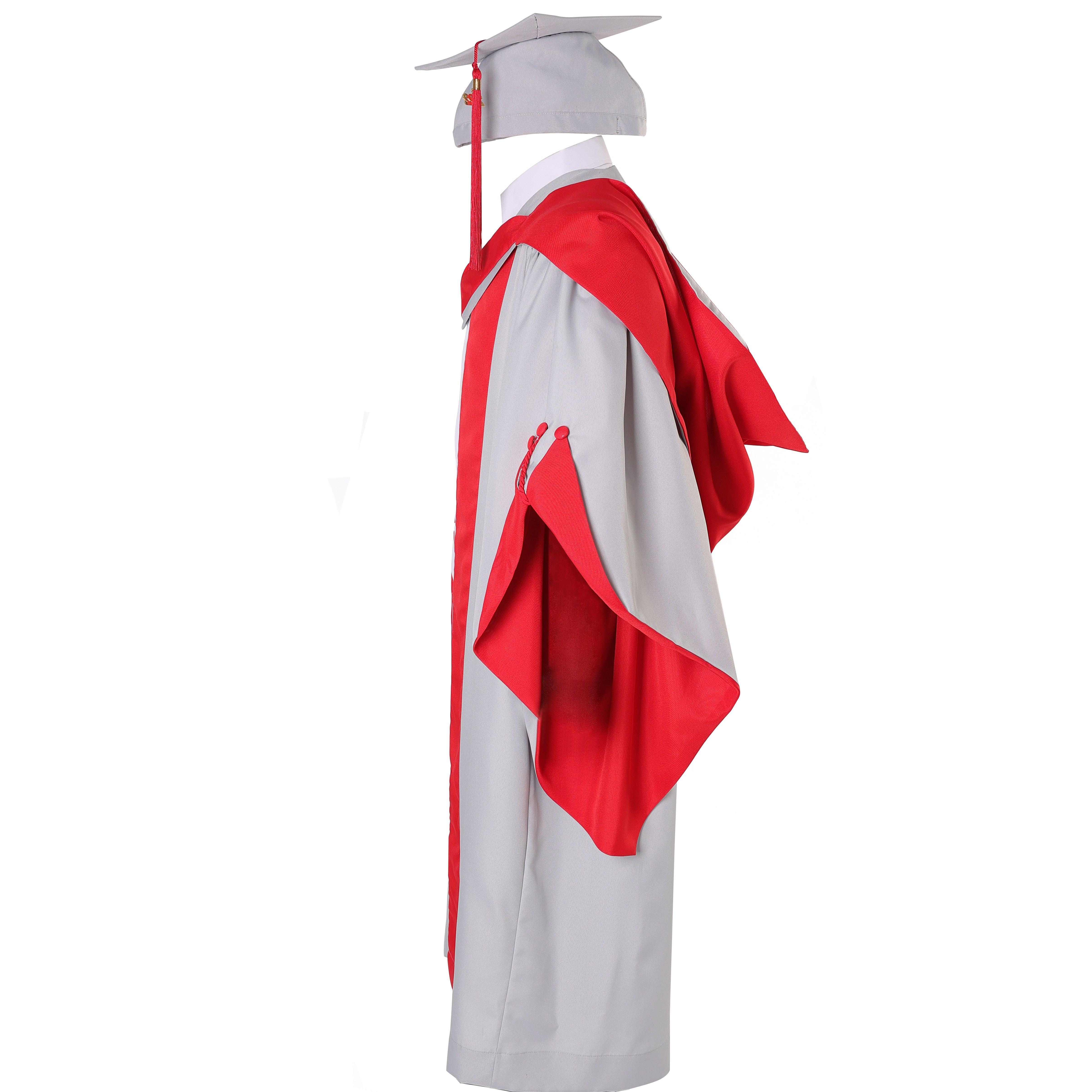Deluxe UK Doctorate Graduation Gown Set - Graduation Gown and Cap
