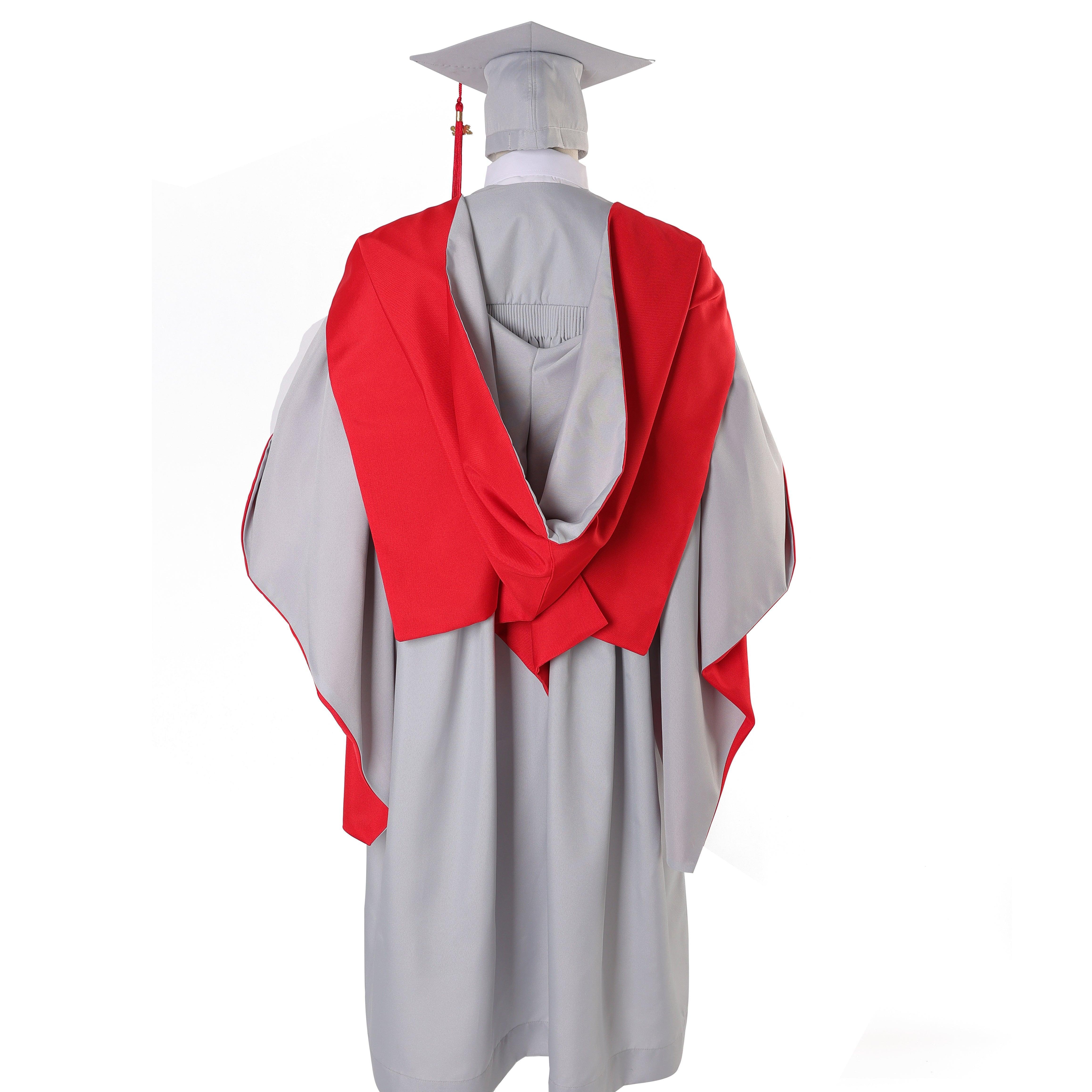 Deluxe UK Doctorate Graduation Gown Set - Graduation Gown and Cap