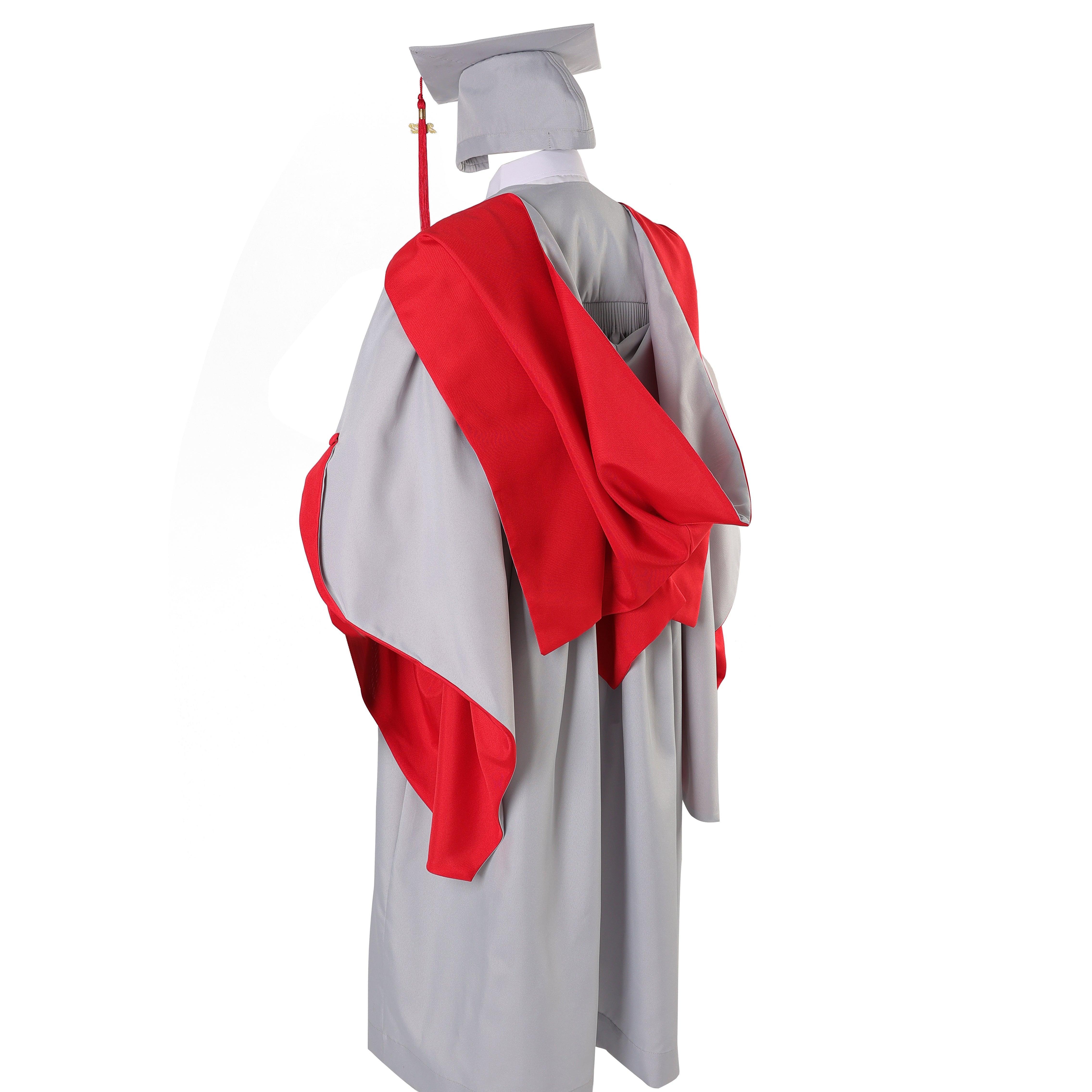 Deluxe UK Doctorate Graduation Gown Set - Graduation Gown and Cap