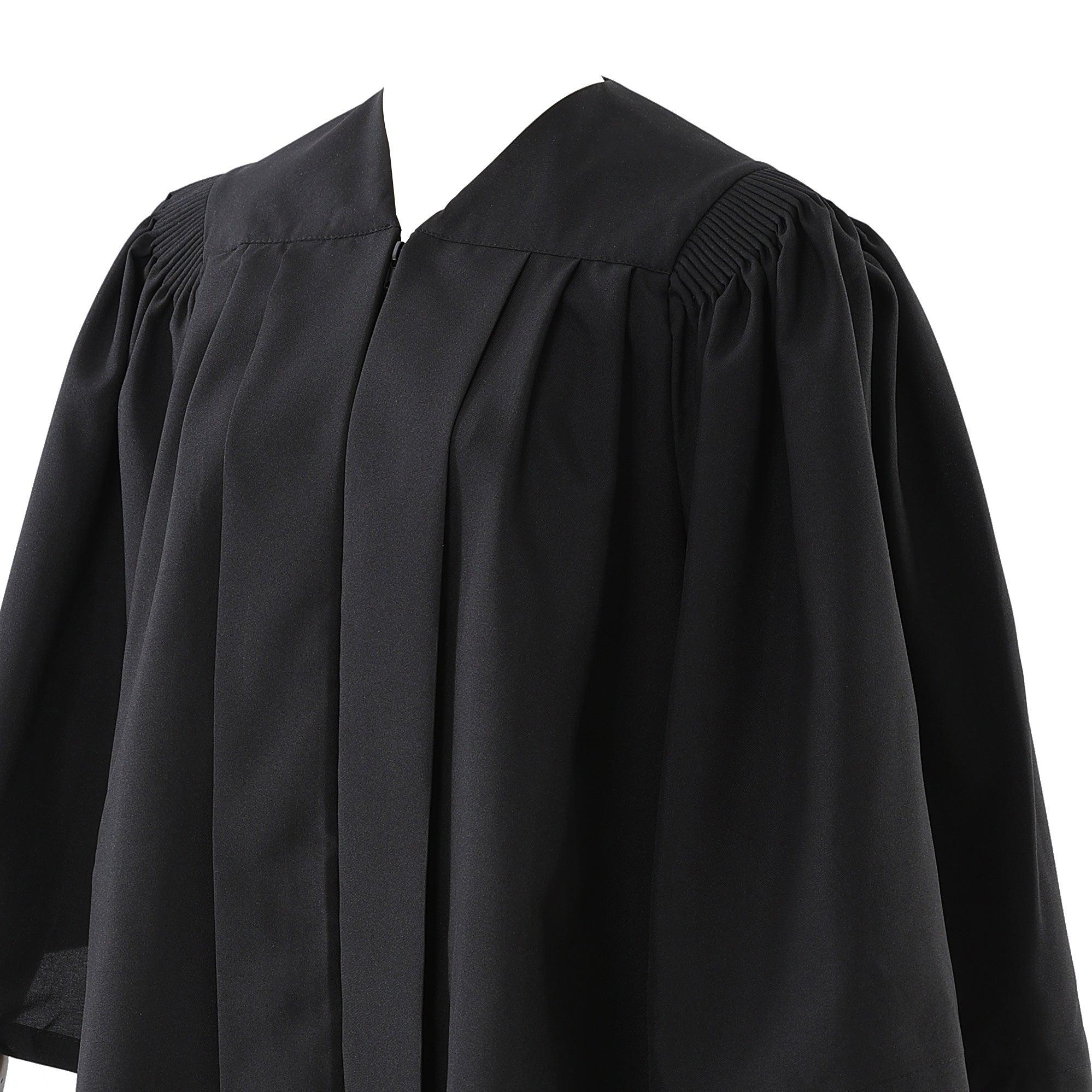 Deluxe Black Bachelors Graduation Gown - Graduation Gown and Cap