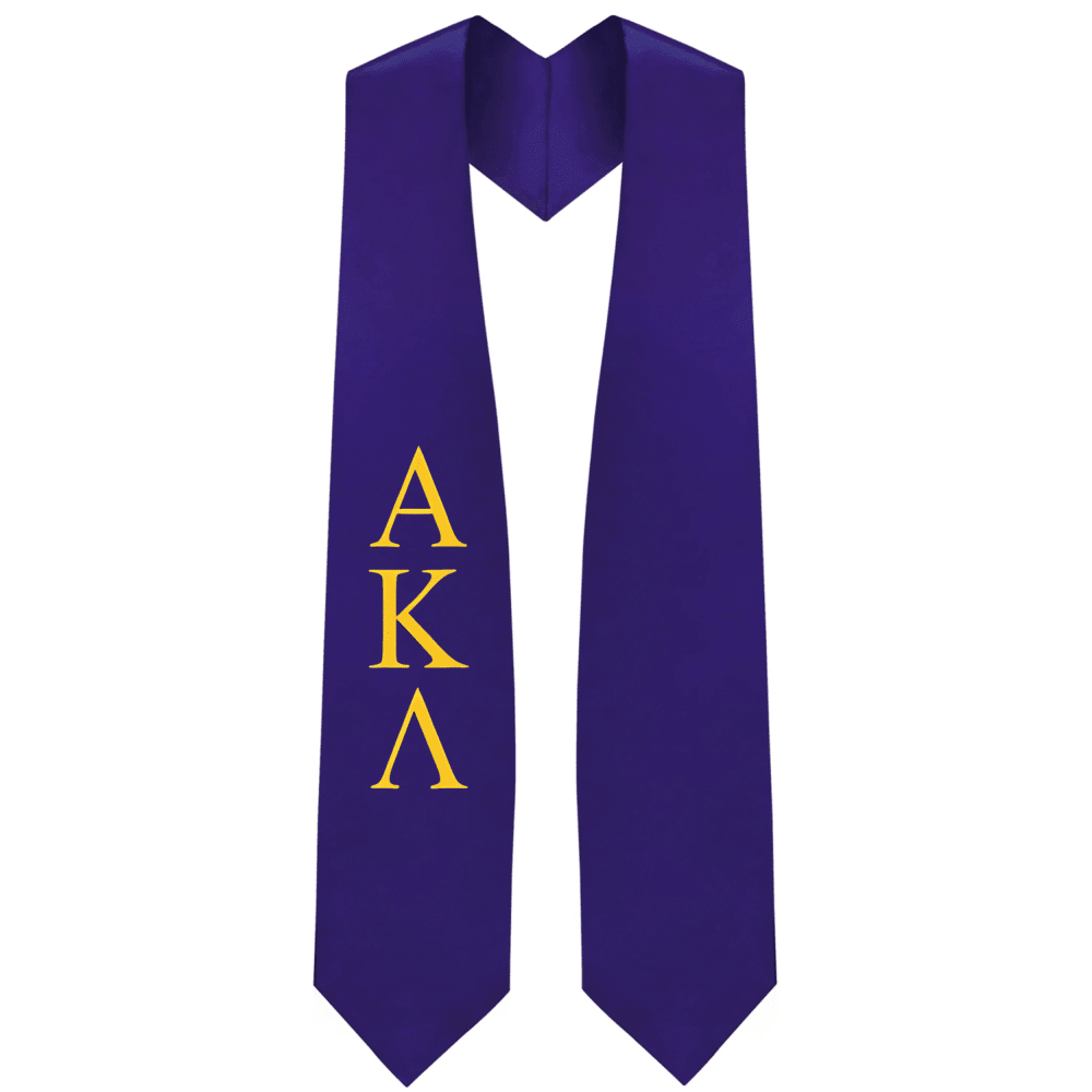 Alpha Kappa Lambda Greek Lettered Stole - Graduation Gown and Cap